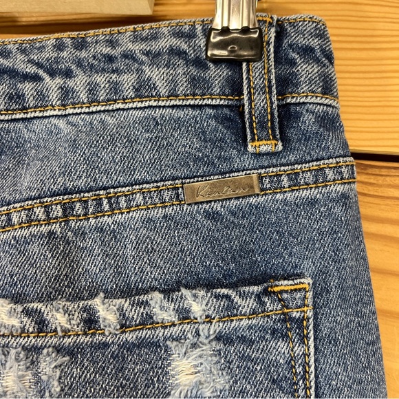 Kancan Estilo Jeans 5 26 100% Cotton Skinny High Rise Ripped Holes Distress - Picture 11 of 14